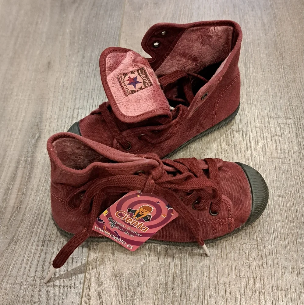 CIENTA Burgundy High-Top Sneakers - Picture 2 of 4